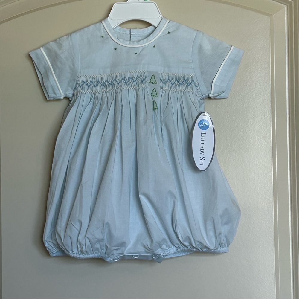 6M Lullaby Set Christmas Smocked Bubble